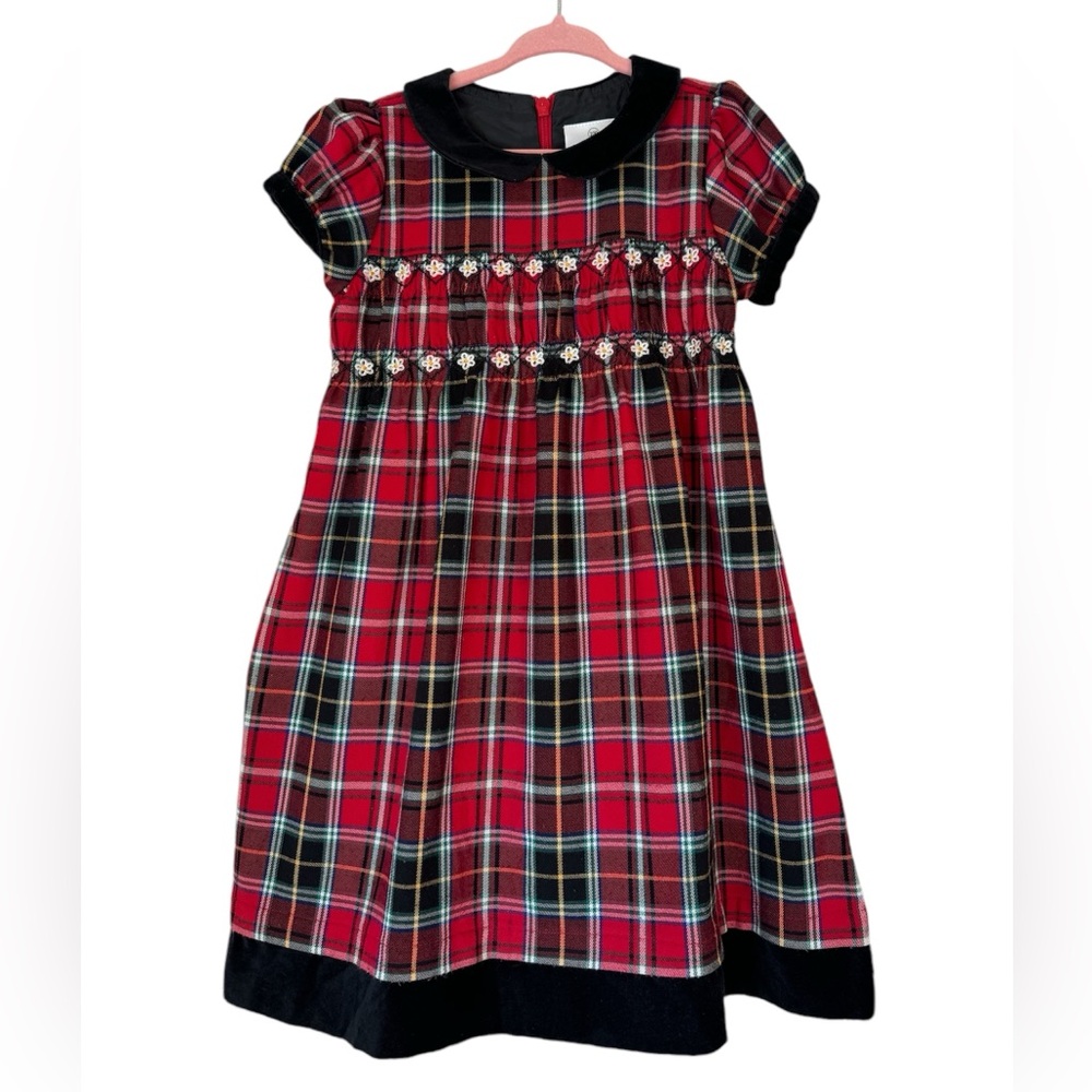 ♥️ 🖤 Hanna Andersson Plaid Dress Size 4T